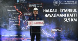 Bakan Karaismailoğlu, Halkalı-Havalimanı Metrosu’nda son kısmı için startı verdi