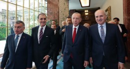 Cumhurbaşkanı Erdoğan’dan TBMM Başkanı Kurtulmuş’a ziyaret