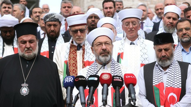 Diyanet İşleri Başkanı Erbaş ve diğer din adamlarından “Barışa Çağrı” açıklaması